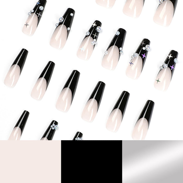 Artificial nail art with pearl and shine elements Kalsten
