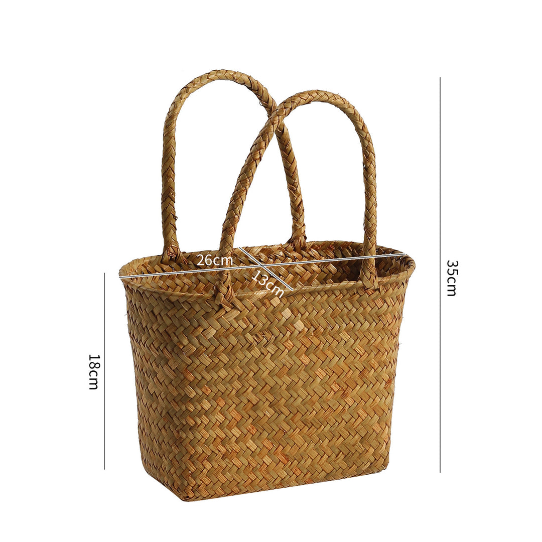 Unisex shopping bag made of braided natural material Kalsten