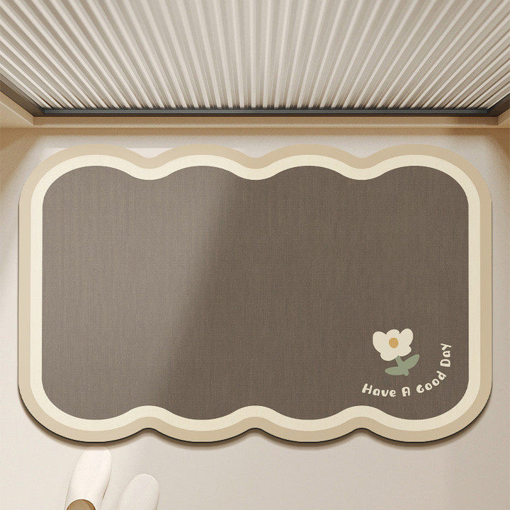 Floral Design Bath Rug for Bathroom Floors