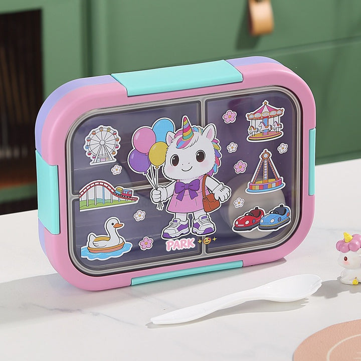 Sport-Themed Multi-Compartment Bento Lunch Box
