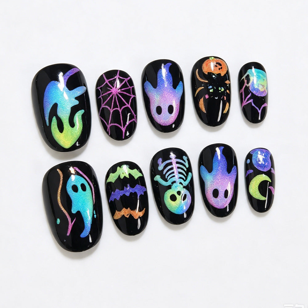 Spooky Themed Press-On Nail Art Set Kalsten
