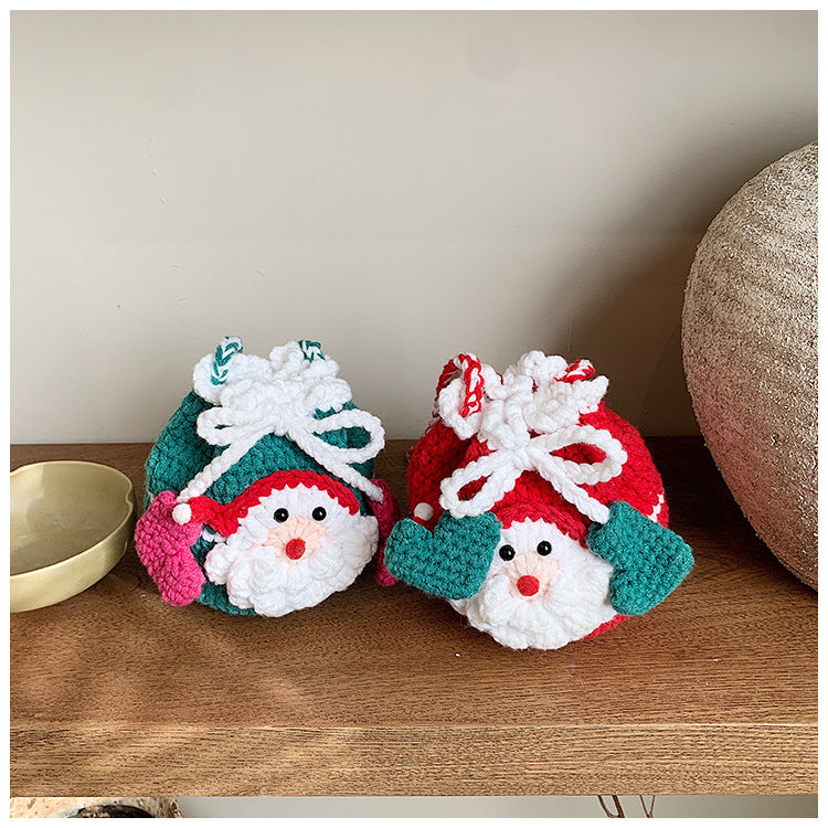 Crochet Santa-Themed Mini Backpack