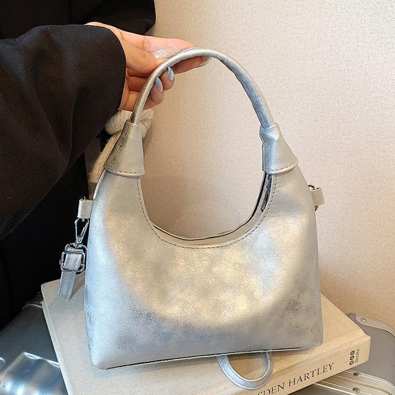 Minimalist Faux Leather Crossbody Bag