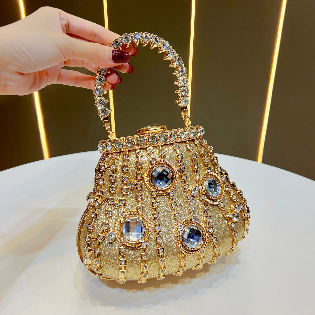 Vintage-Inspired Rhinestone Evening Handbag