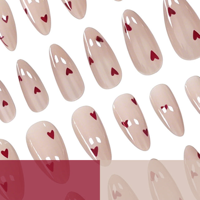 Heart-Design Acrylic Nail Enhancements Kalsten