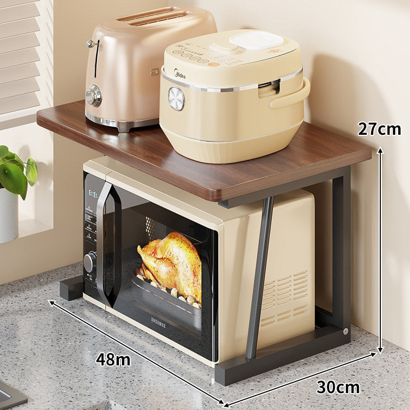 Two-Tier Compact Countertop Appliance Stand Elevated Shelf for Microwave and Small Kitchen Appliances