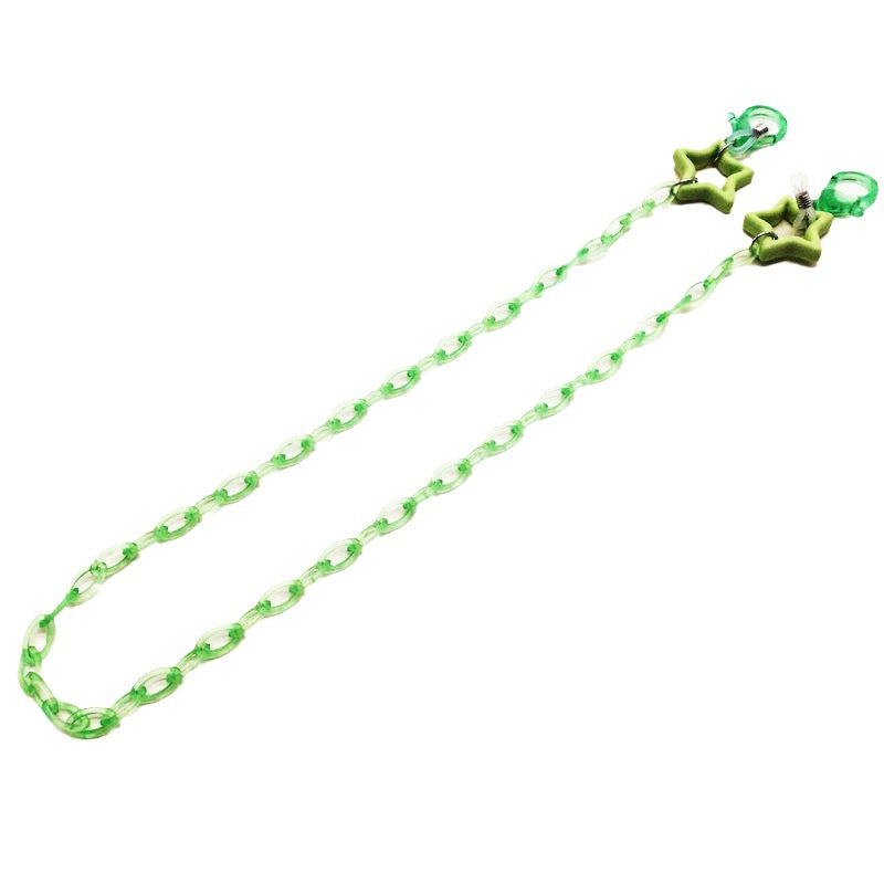 Fashionable glasses holder chain with star pendants Kalsten