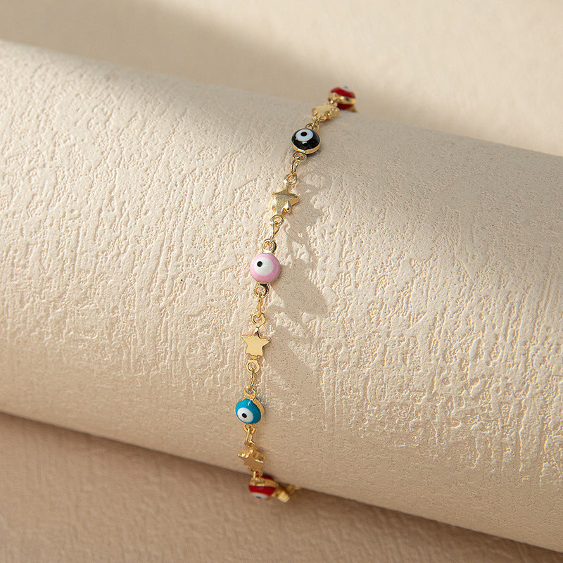 Colorful Beaded Charm Anklet Kalsten