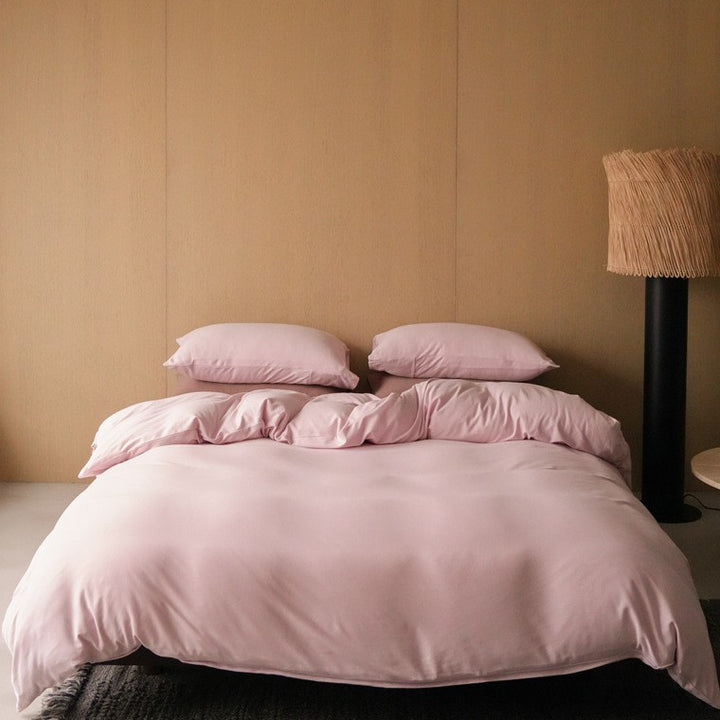 Extra-soft cotton satin duvet cover set with hotel finish and concealed zipper