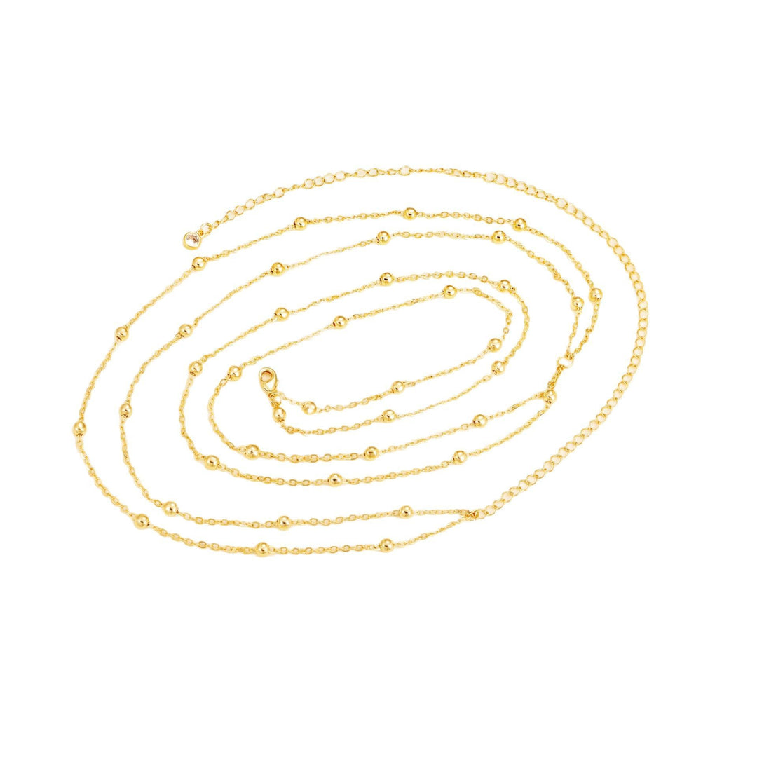 Dainty Beaded Long Necklace Kalsten