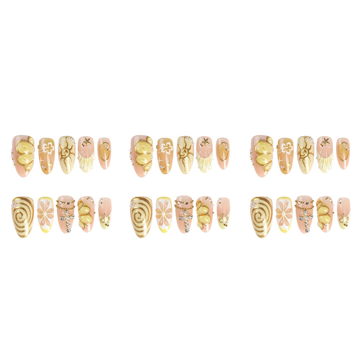 Artistic Floral Premium Press-On Nail Set kalsten