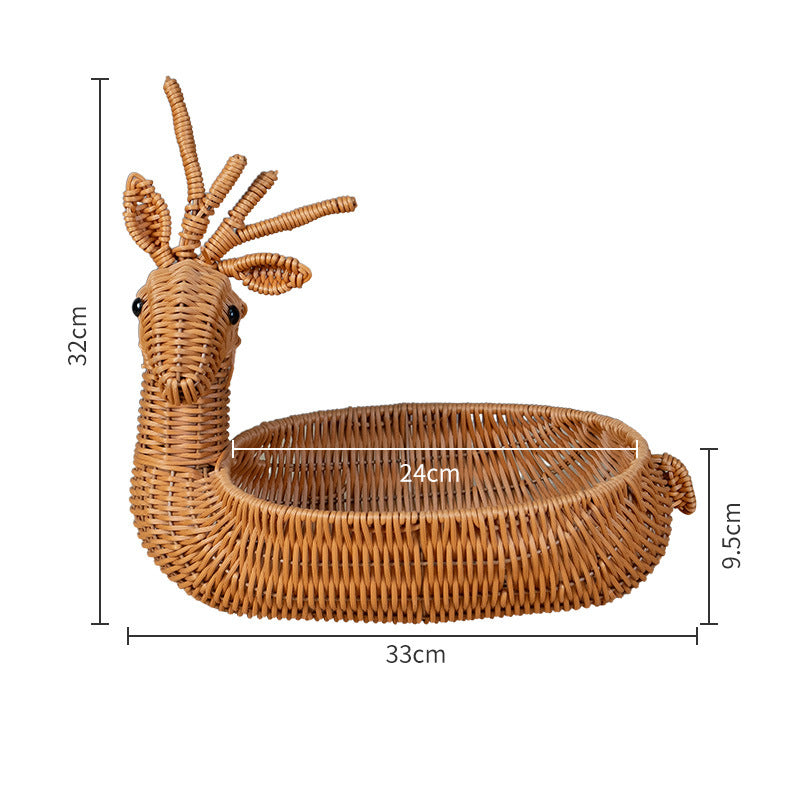 Decorative Animal-Shaped Woven Basket Kalsten
