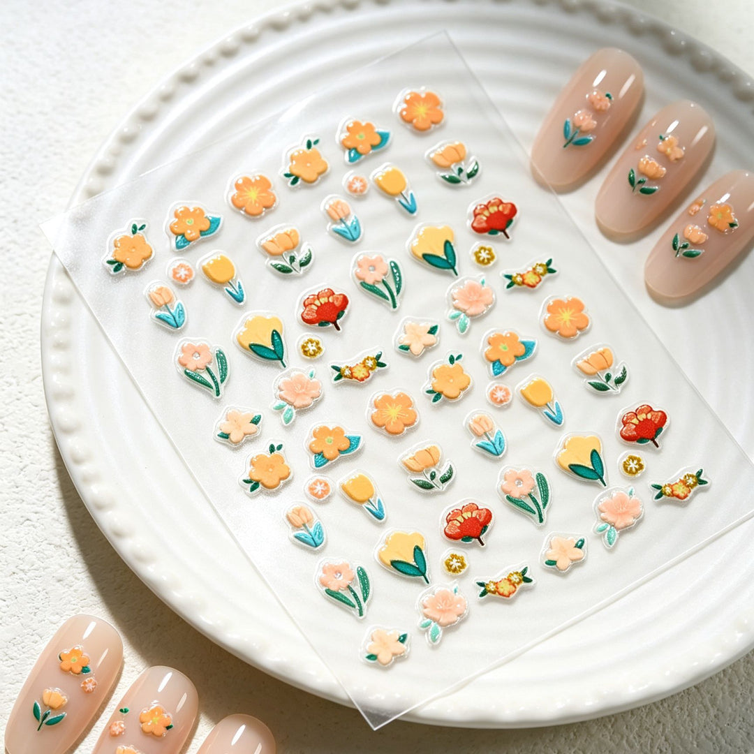 Floral Themed Decorative Stickers