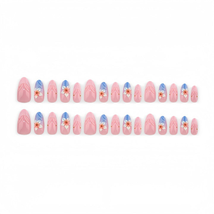 Artificial nails with floral accents Kalsten