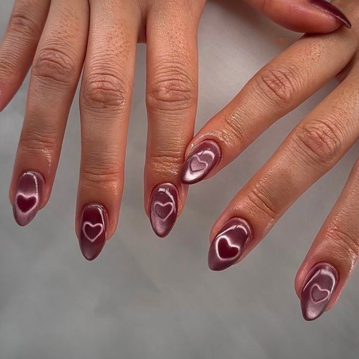 Artistic Heart Design Press-On Nails Kalsten