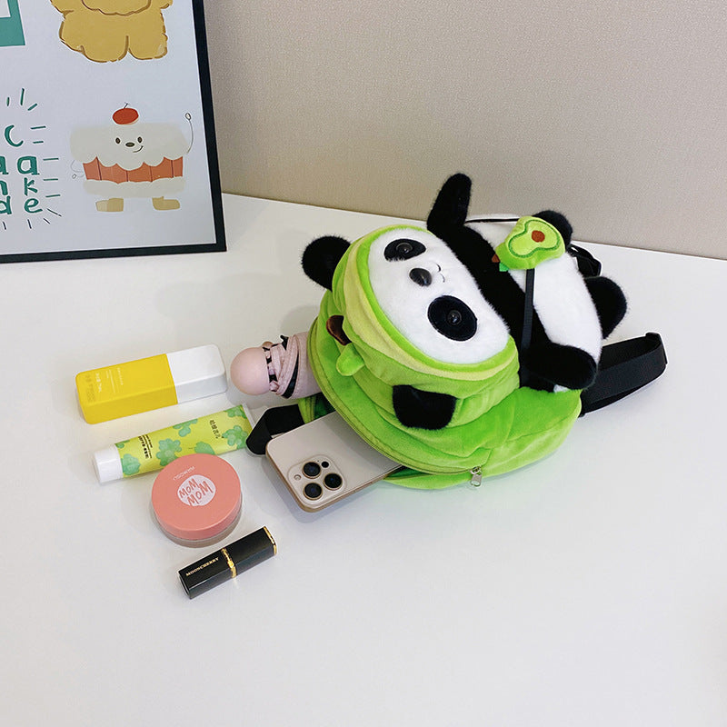 Plush backpack with panda design Kalsten