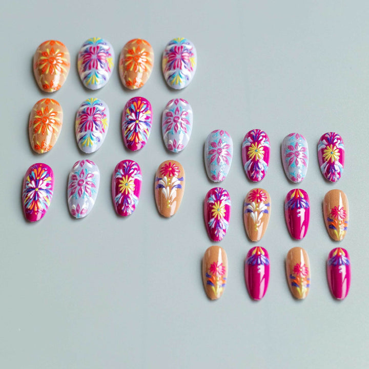 Creative Floral Acrylic Nail Art Design Kit