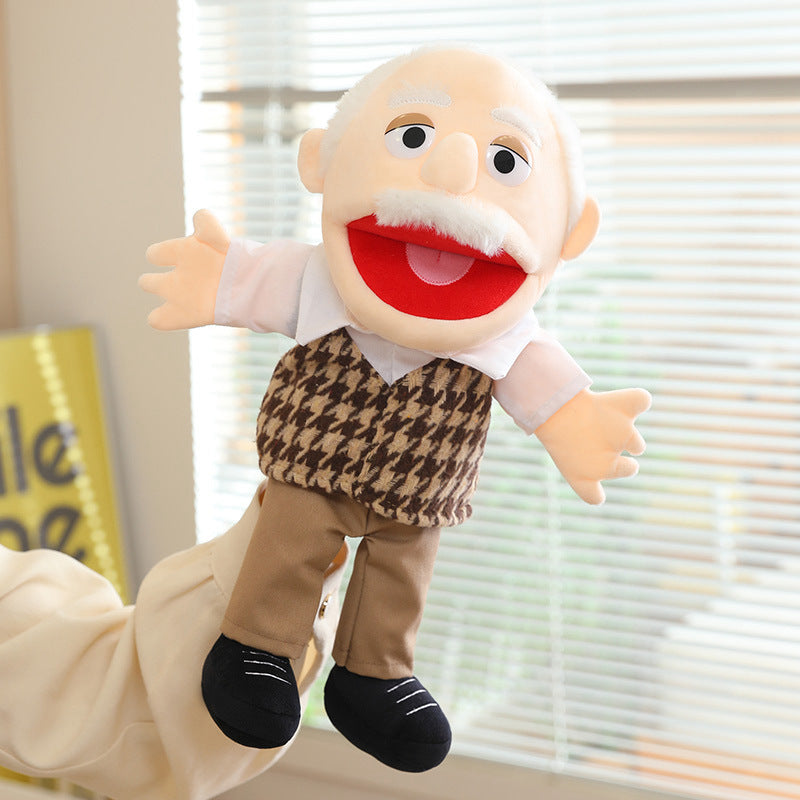 Hand Puppet Plush Boy Character with Movable Mouth and Soft Fabric Body Kalsten