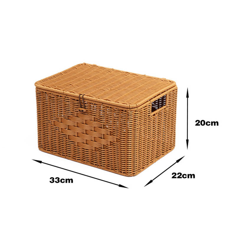 Rustic Woven Storage Chest Kalsten