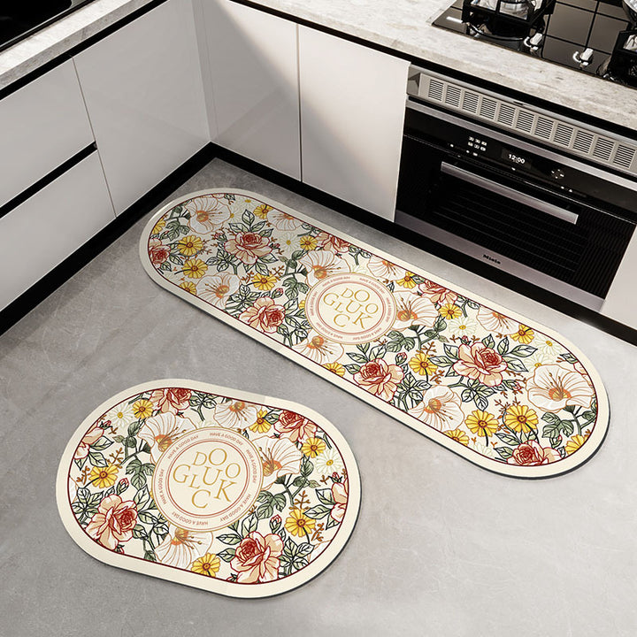 Floral-Patterned Kitchen Comfort Mat Kalsten