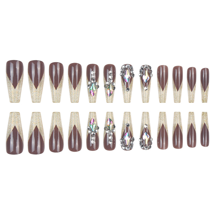 Stylish Decorative Long Press-On Nails Kalsten