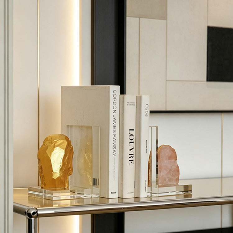 Elegant Geometric Decorative Bookends