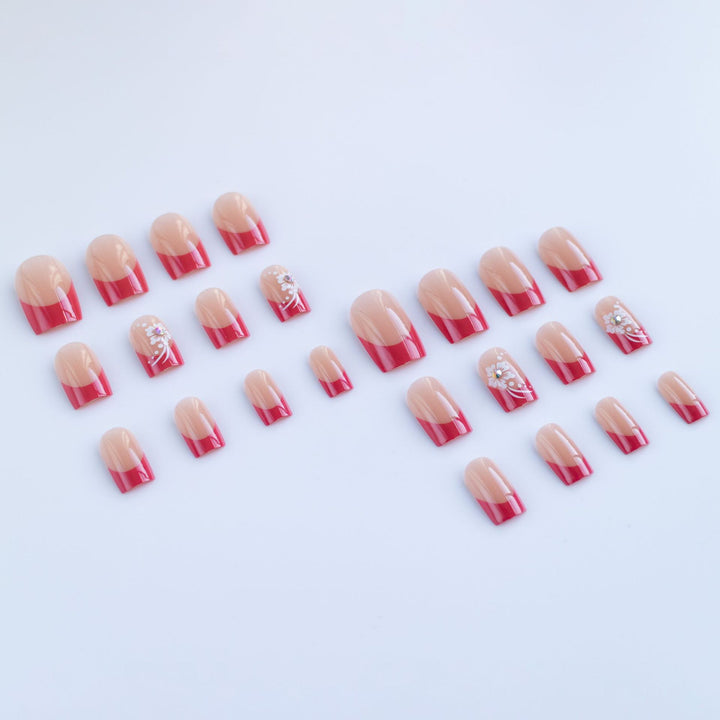 Floral Acrylic Nail Art