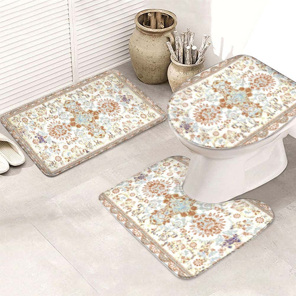 Vintage-Inspired Bath Mat Set