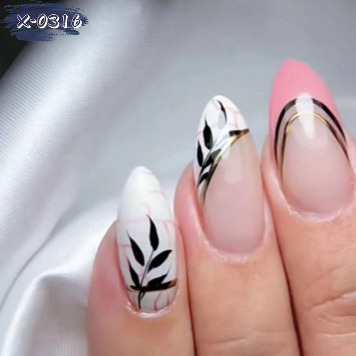 Elegant Floral Art Nail Set