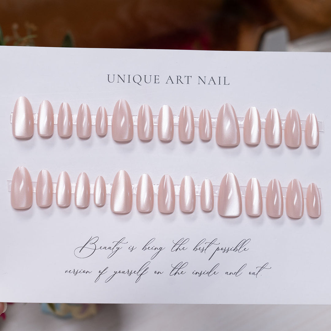 Glossy Almond Shape Press-On Nails
