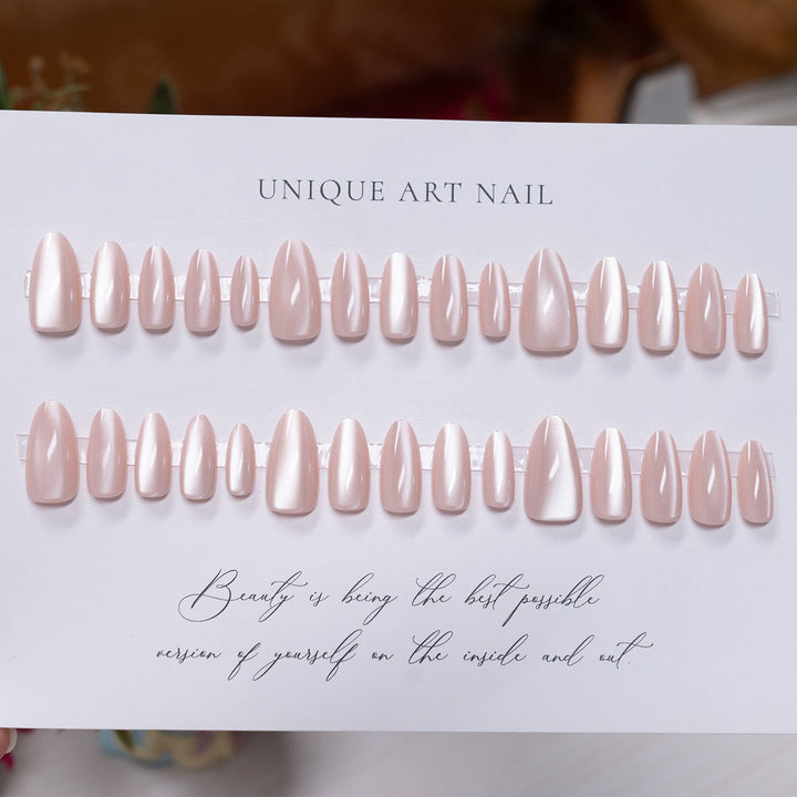 Glossy Almond Shape Press-On Nails