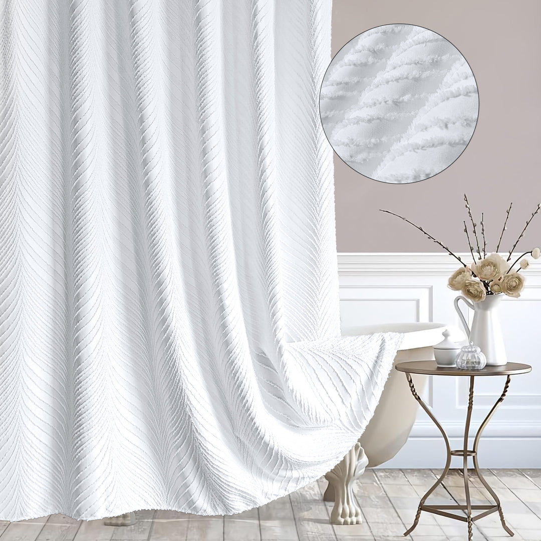 Designer Textured Shower Curtain Kalsten