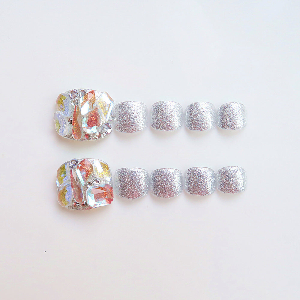 Decorative Press-On Toenail Art Set 1790727291