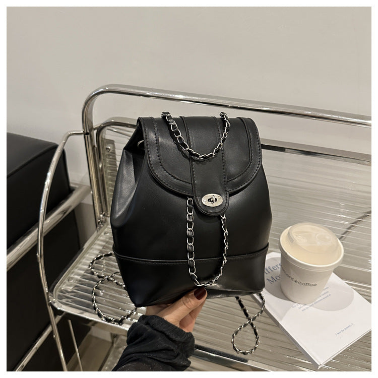 Elegant Chain-Detail Backpack