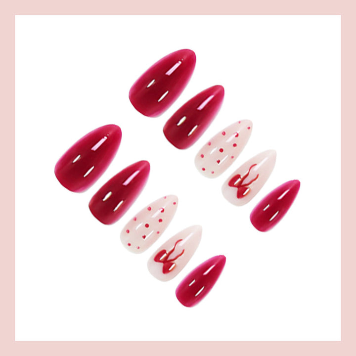 Acrylic nail set with stylish fruit and fluff designs Kalsten