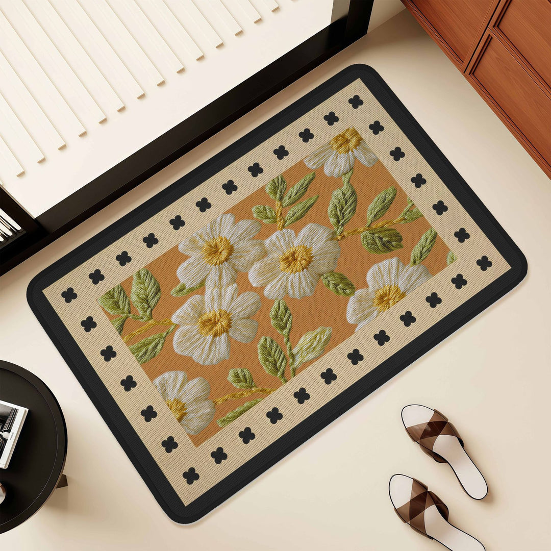 Artistic Floral Design Area Mat Kalsten