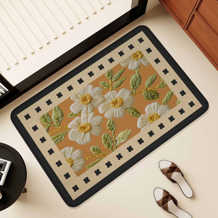 Artistic Floral Design Area Mat Kalsten