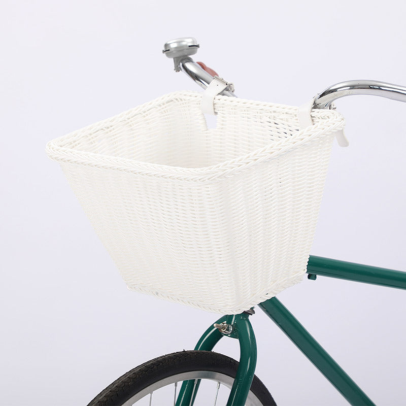 Ladies Versatile Storage Basket with Elegant Leather Handles Kalsten