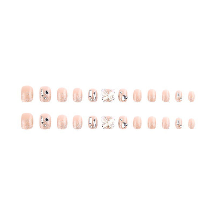 Decorative Press-On Nail Set with Butterfly Accents Kalsten