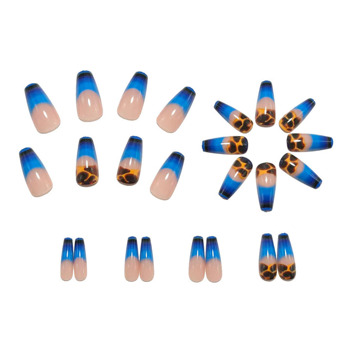 Artificial nails with elegant gradient and fashionable animal design Kalsten