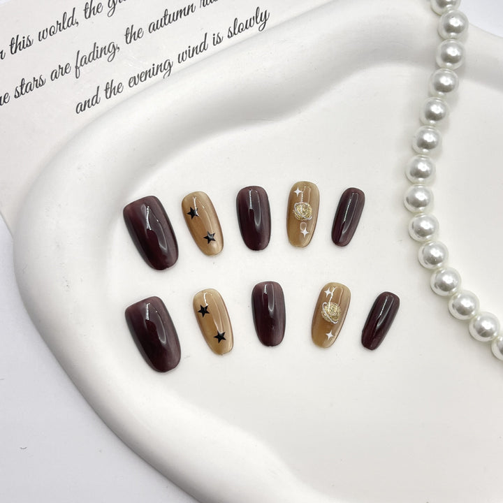 Celestial Themed Press-On Nail Set