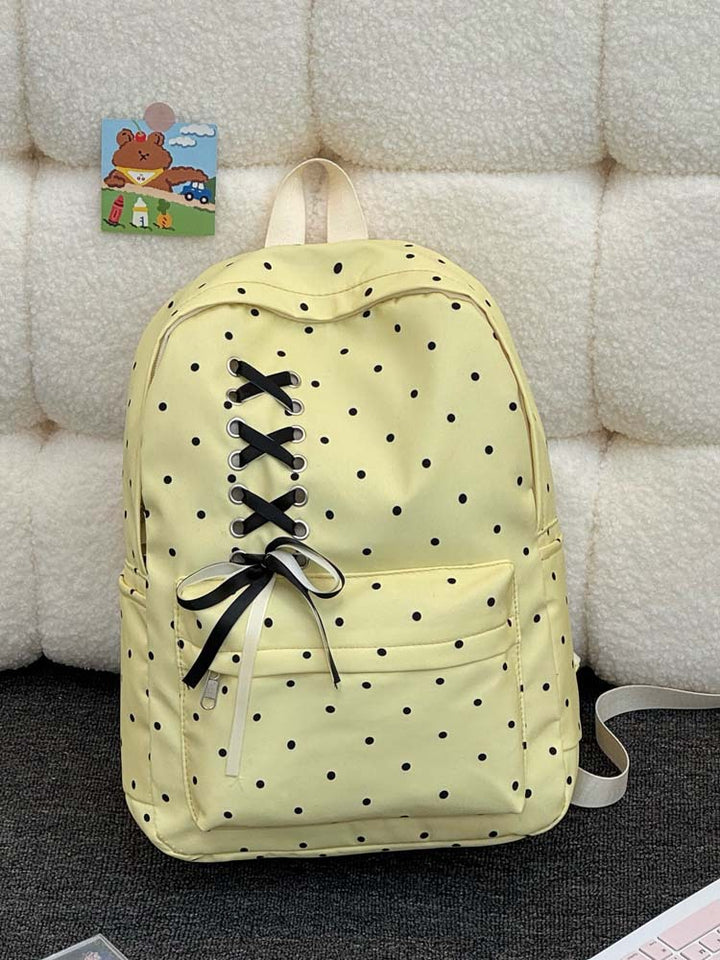 Playful Polka Dot Casual Backpack Kalsten