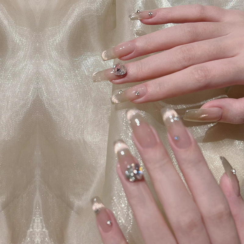 Premium Crystal-Embellished Press-On Nail Set Kalsten