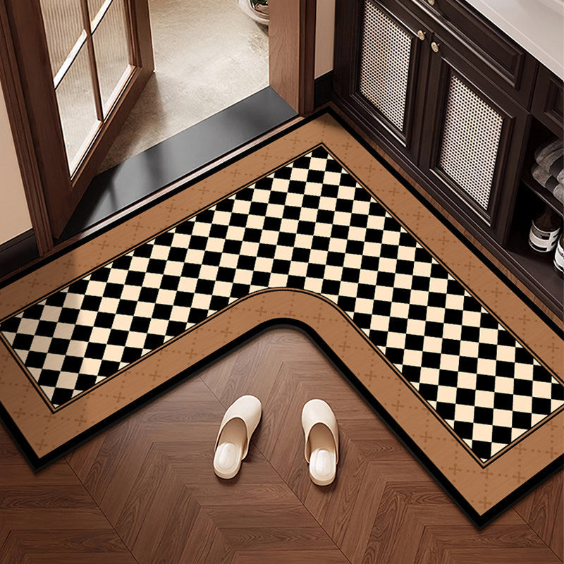Checkered Pattern Anti-Fatigue Kitchen Mat