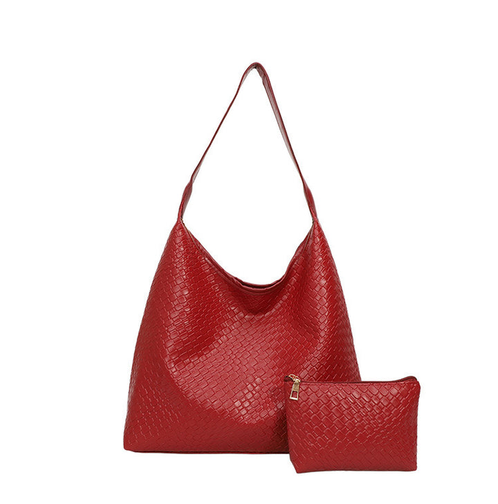 Sleek Textured Leather Hobo Handbag Kalsten