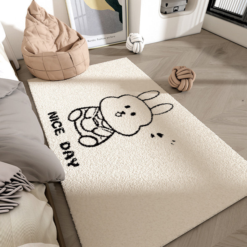 Plush Bunny-Themed Area Rug