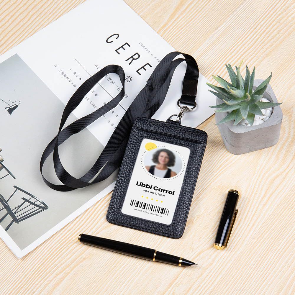 Versatile RFID-Blocking Leather ID Card Holder Kalsten