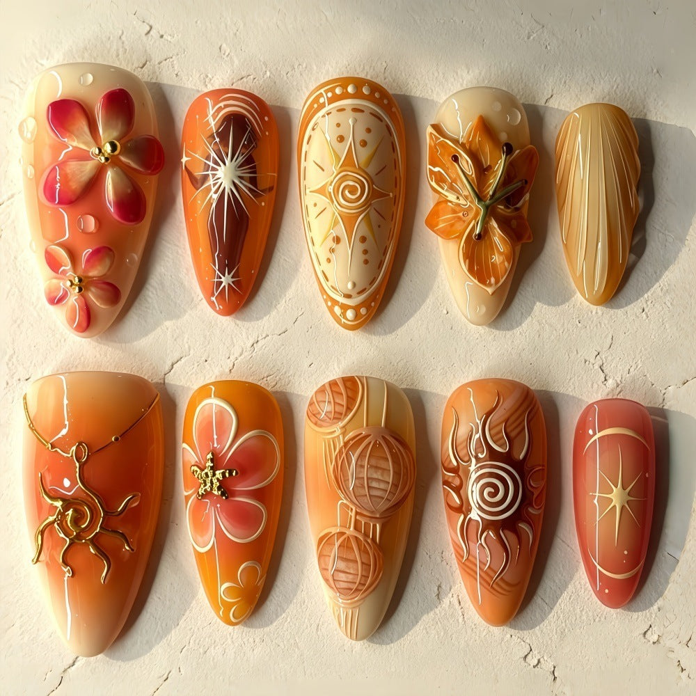 Artificial nails with elegant floral design Kalsten