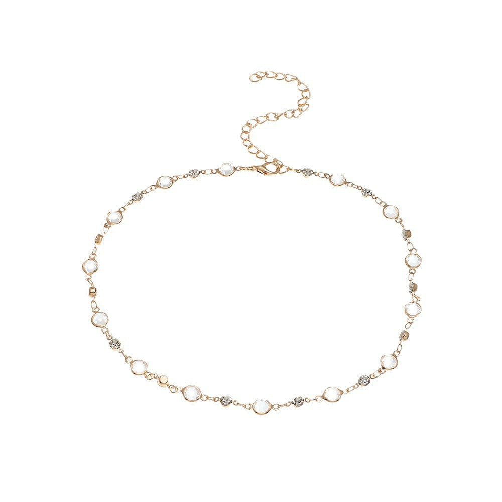 Elegant Crystal Embellished Anklet Kalsten