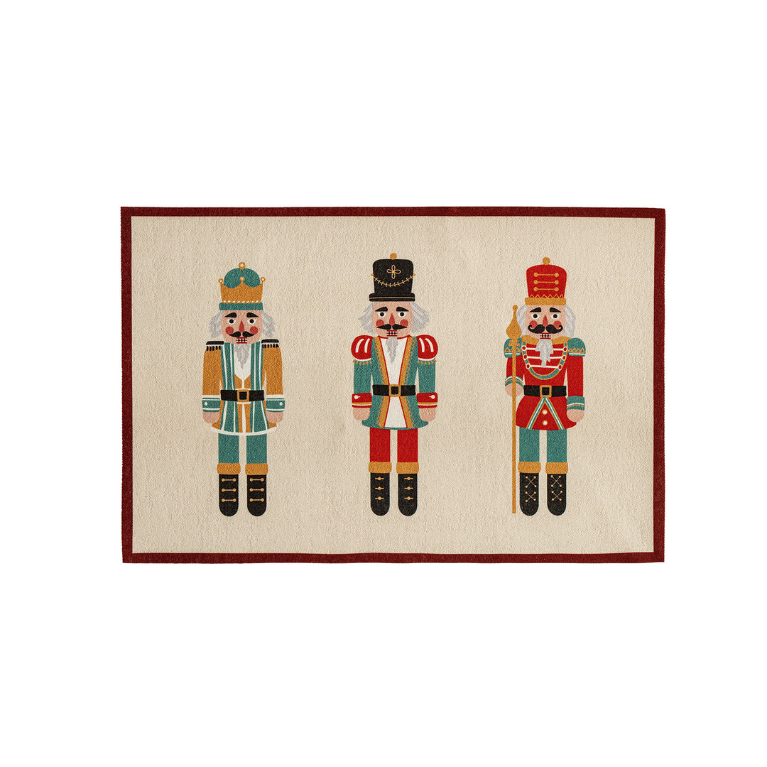 Christmas doormat with nutcracker motif